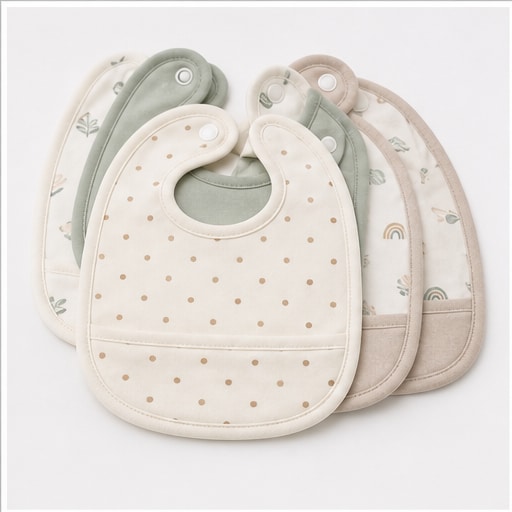 Soft Cotton Bib Set