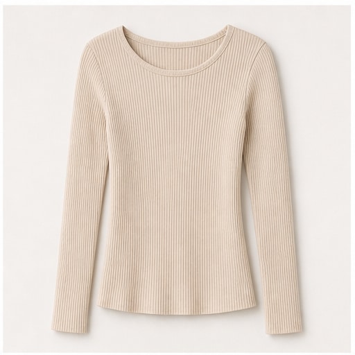 Ribbed Long Sleeve Top