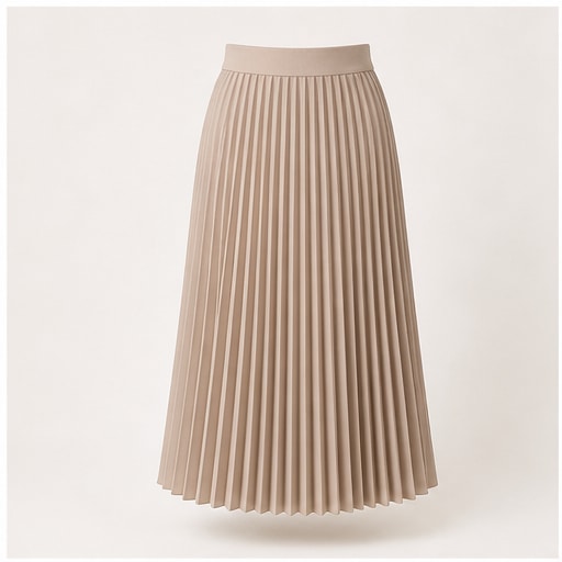 Pleated Midi Skirt