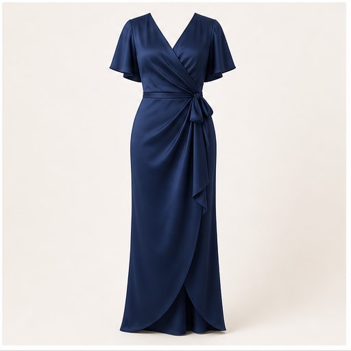 Classic Wrap Formal Dress