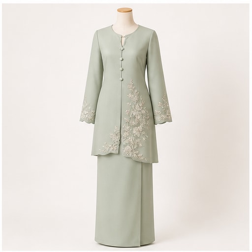 Modern Kurung Set - Sage