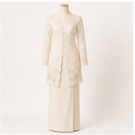 Lace Kebaya Set - Ivory