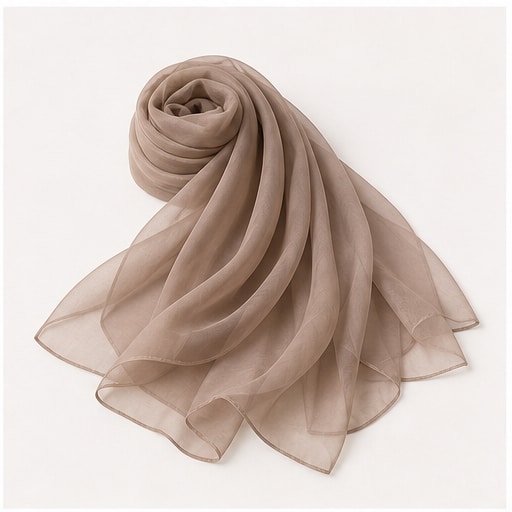 Chiffon Shawl - Mocha