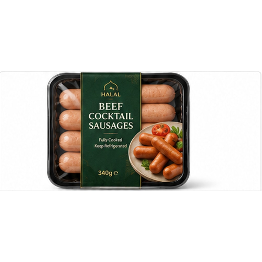 Halal Beef Cocktail Sausages 340g