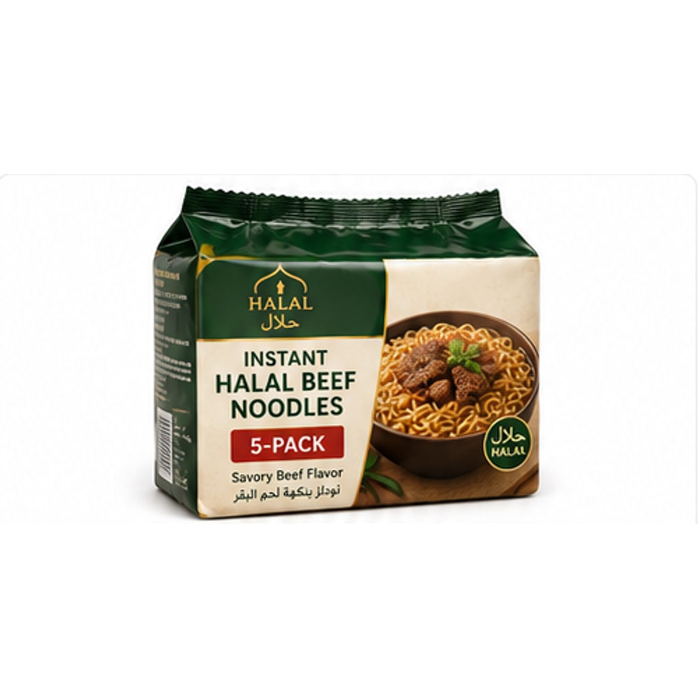 Instant Halal Beef Noodles (5-pack)