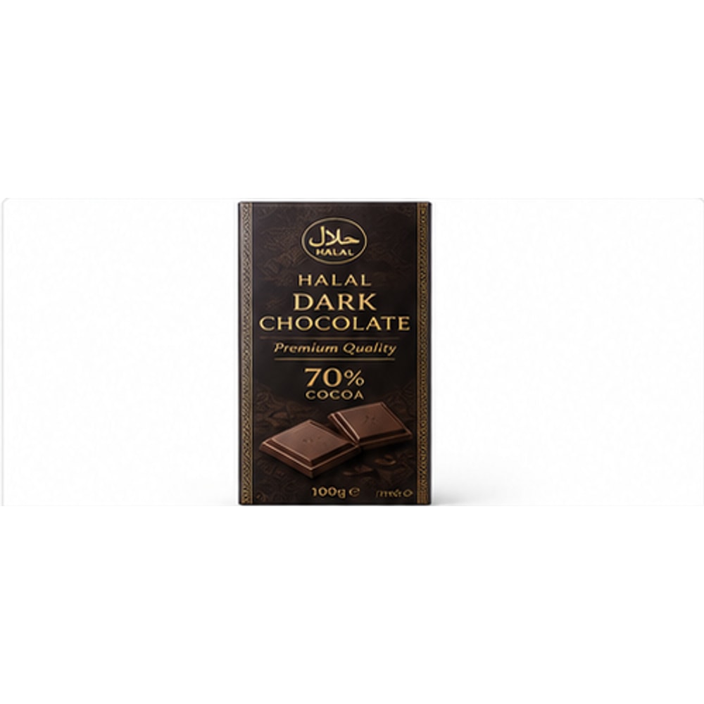 Halal Dark Chocolate Bar 100g