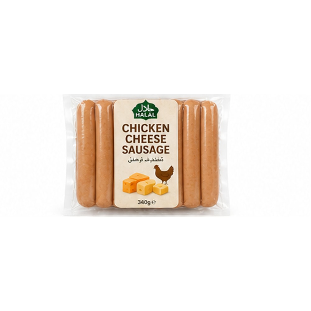 Halal Chicken Cheese Sausage 340g